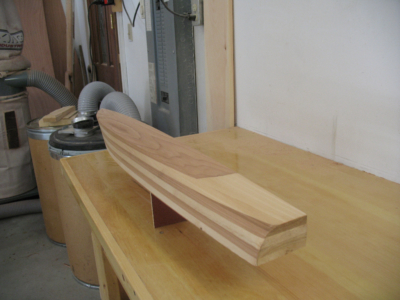 First step....old fashioned half model created of the boat to be built.